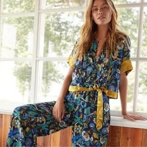 Anthropologie Clara Velvet-Trimmed Top